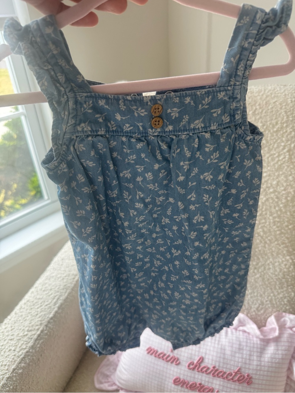 Carter's Blue Floral One-Piece Bodysuit